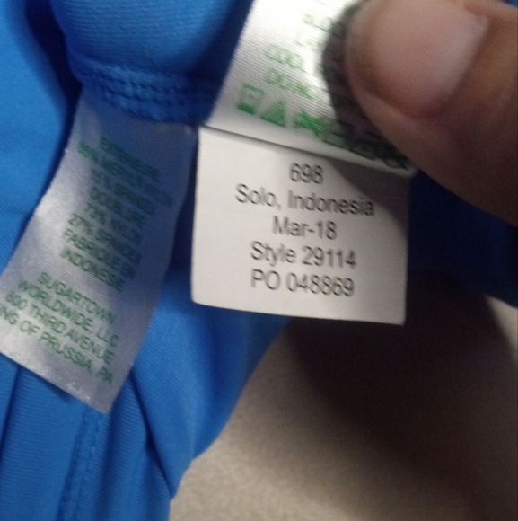 Lilly Pulitzer Luxletic Meryl Khalil Blue & White Upf 50 Zip Front Size Medium - Picture 8 of 8